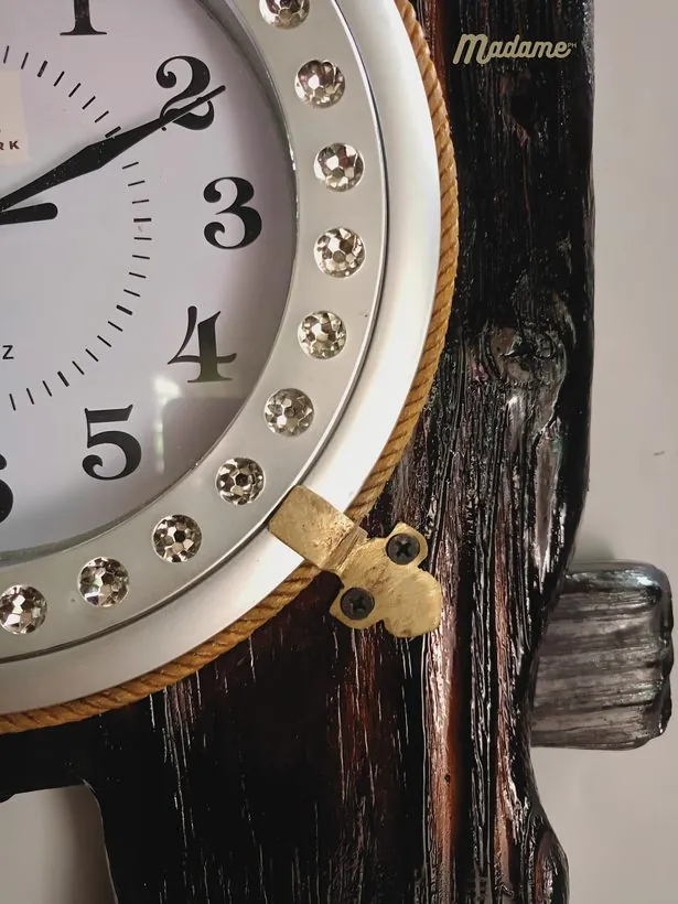 Jewel-studded dial up close