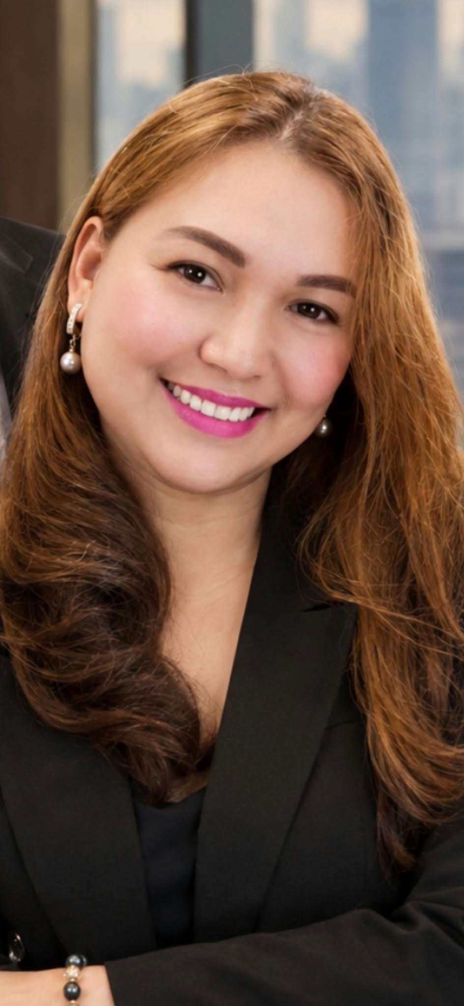 Marjiel Gono-Apacible in a black blazer