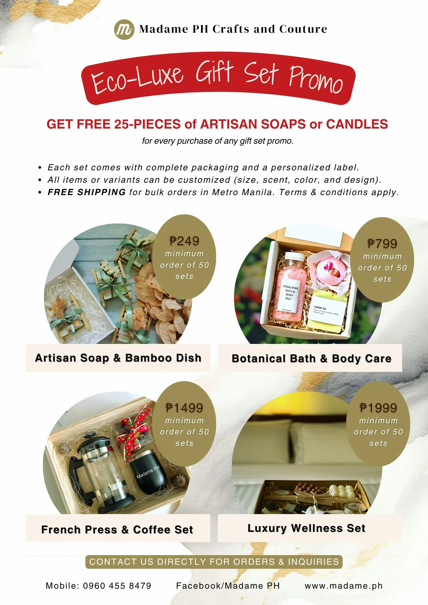 Eco-Luxe Gift Set Promo flyer